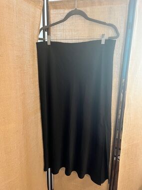 a new day Black Midi Slip Skirt